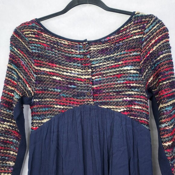 Anthropologie Maeve Dress XS Colorful Sparkly Chunky Yarn Stripe Stretch Pockets - Picture 10 of 16